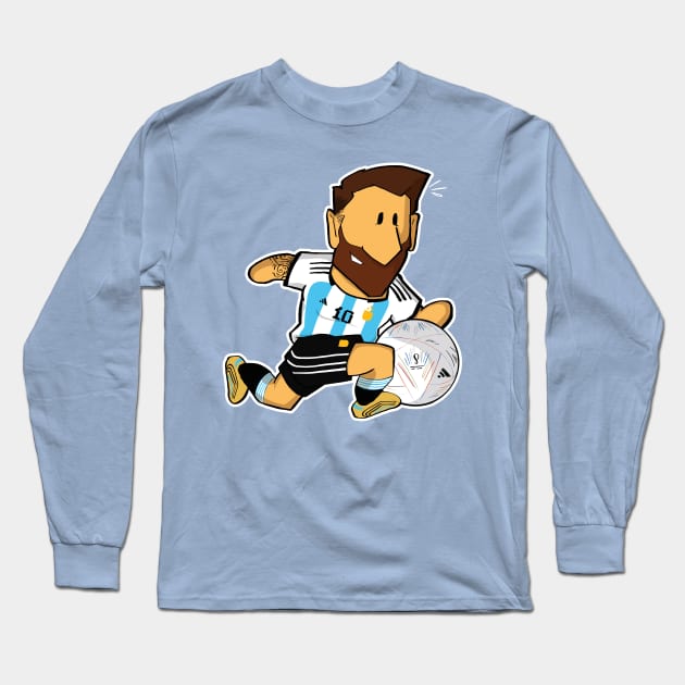 Leo Messi Seleccion Argentina Mundial Qatar 2022 Long Sleeve T-Shirt by llote